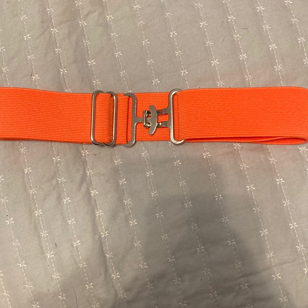 1.5 in orange elastic belt for equestrians